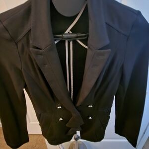 White House Black Market Elegant Black Ponte Blazer